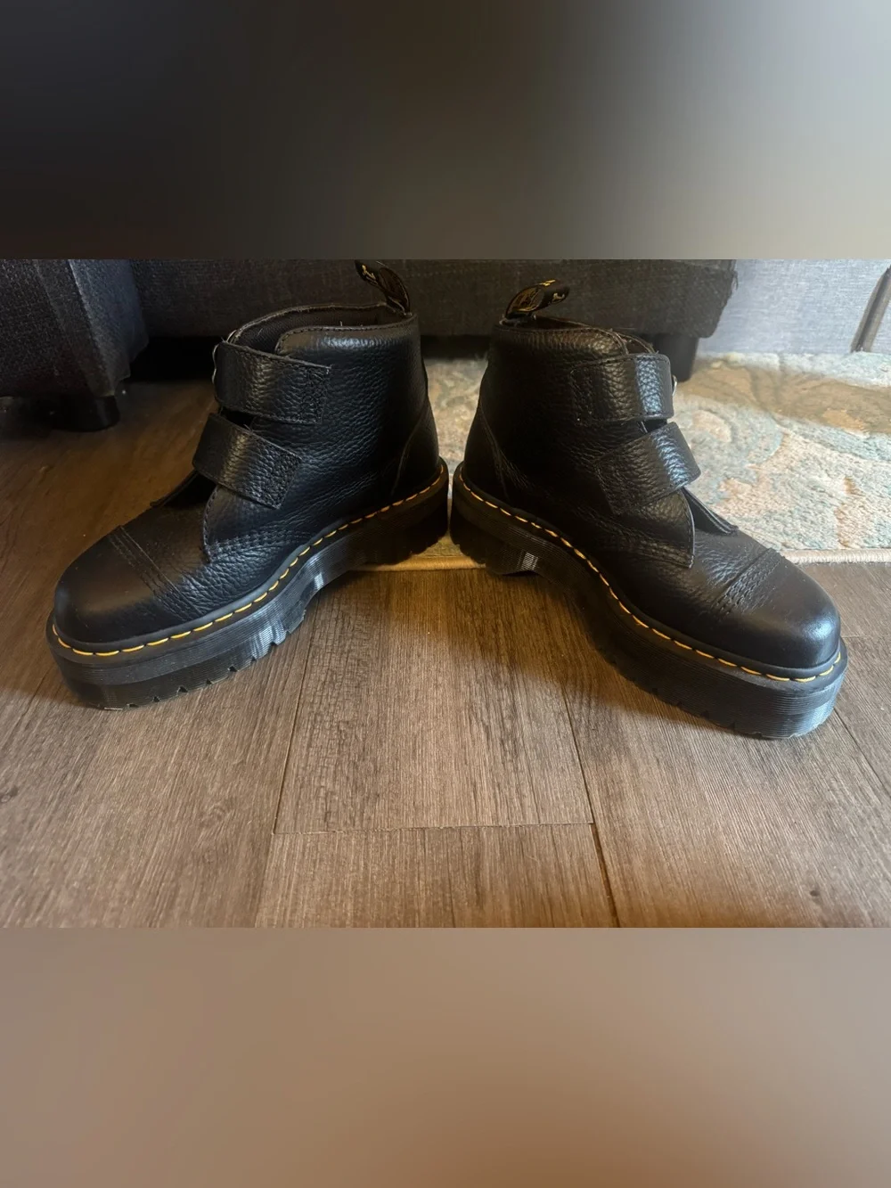 Dr. Martens Black Label Heel Tab Close-Up